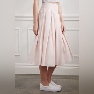 Forever 21 Soft Pink A-Line Midi Skirt Sz 29 10 12 EUC Cottage Girly